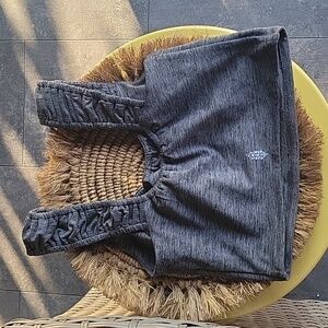 NWOT  Movement  Grey Crop Top Ruched Straps S